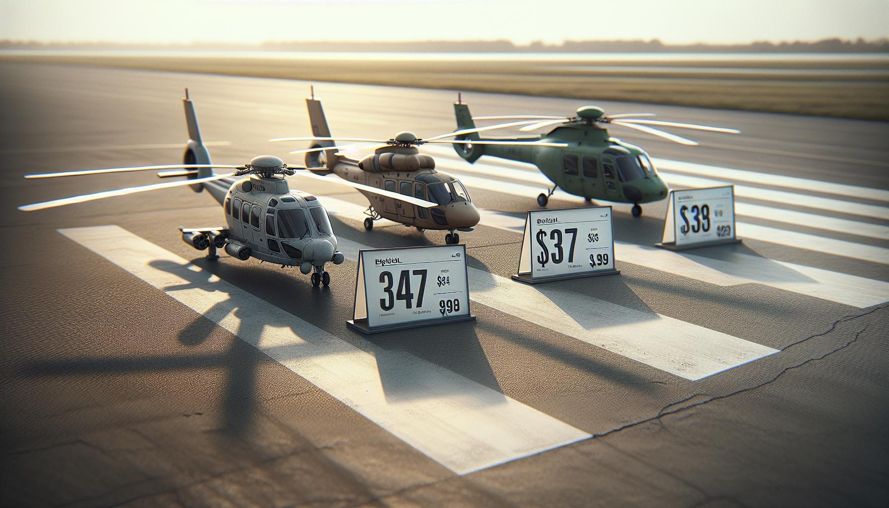Average Costs for Different Helicopter Models