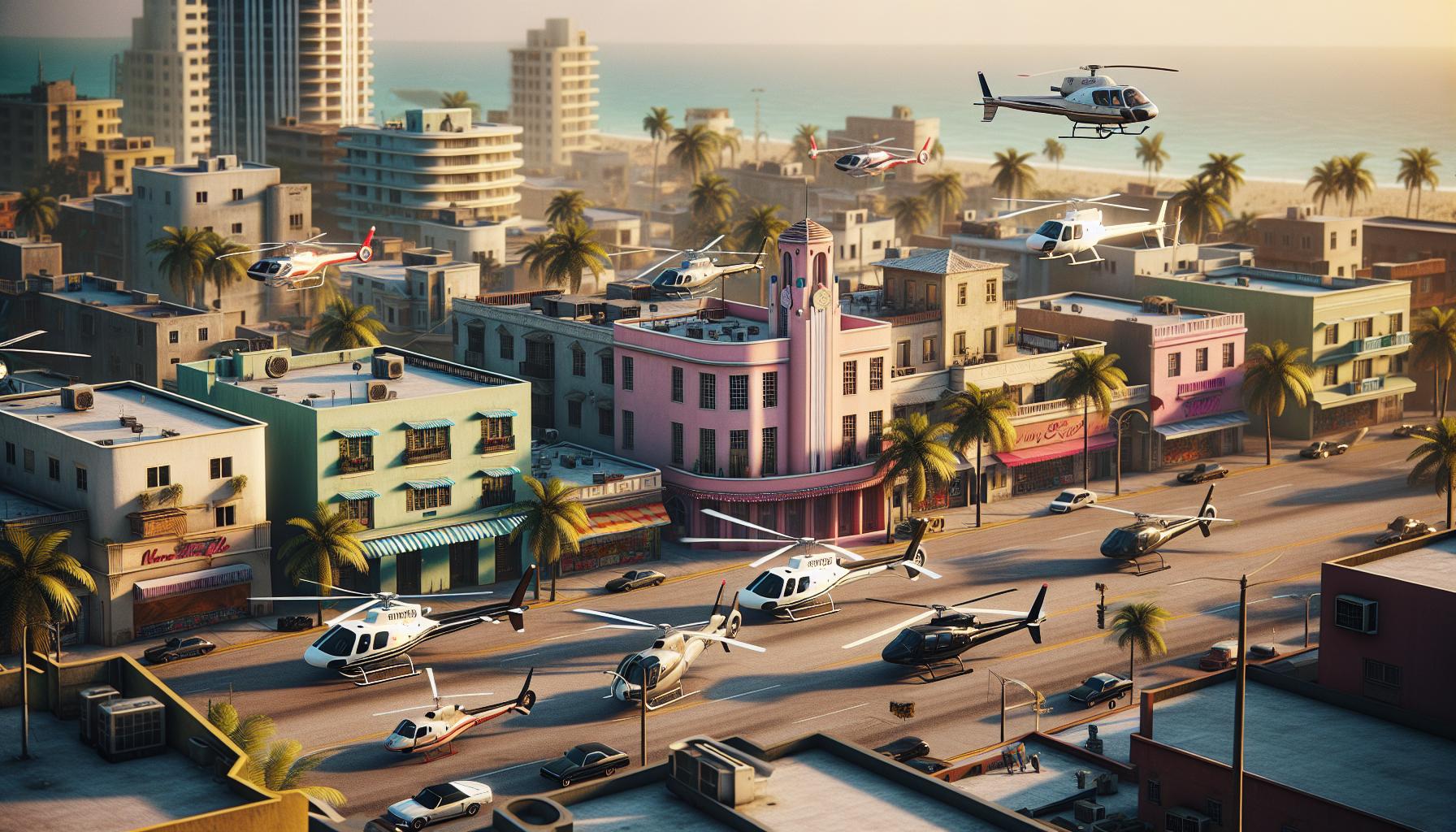 Exploring Different Helicopter Types in Vice City